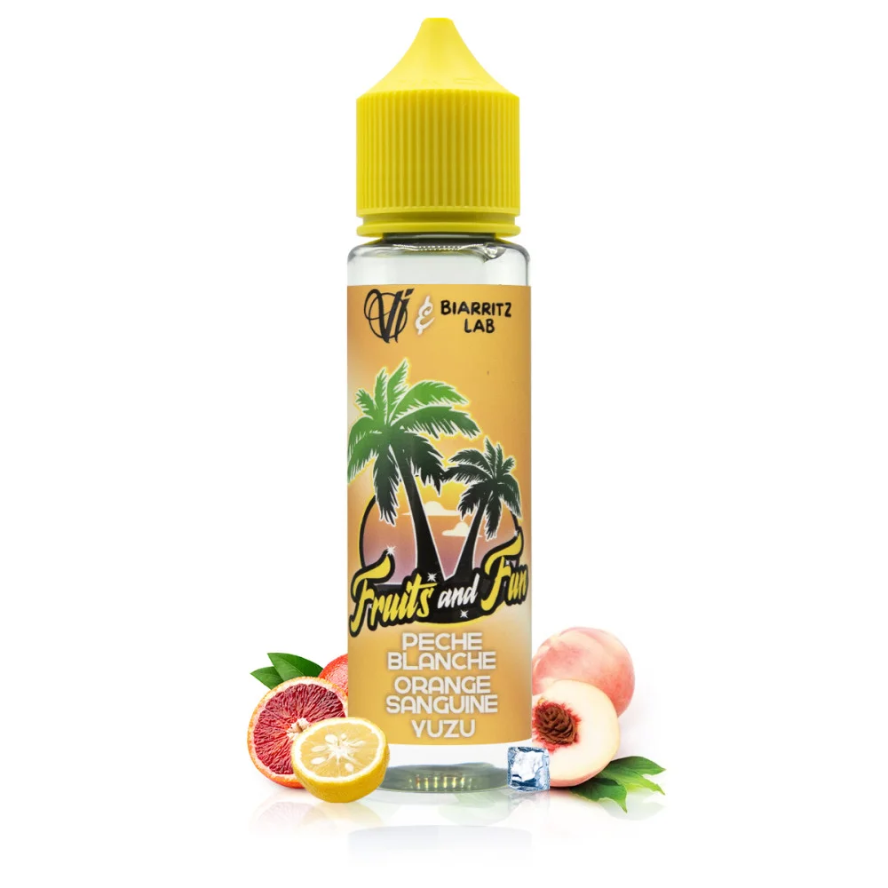 Fruits and Fun - Pêche Blanche Orange Sanguine Yuzu - Vape Institut & Biarritz Lab